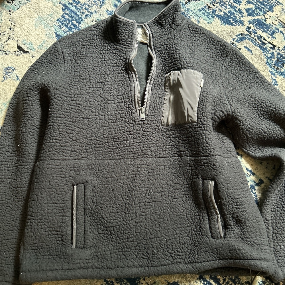 UpWest Black Zip Up Fleece Sweater